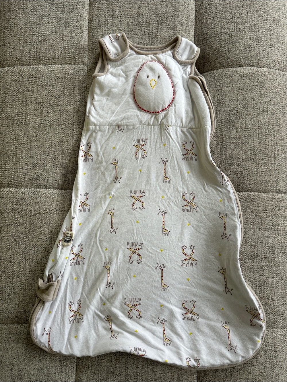 Nested Bean Cream Giraffe & Chick Sleep Sack